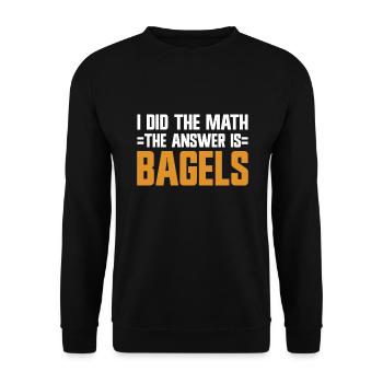 Bagel Lover Art Bagels - Unisex Sweatshirt - black - Front - Alina (178cm) & Michal (187cm)