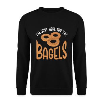 Bagel Lover Art Bagels - Unisex Sweatshirt - black - Front - Alina (178cm) & Michal (187cm)