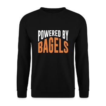 Bagel Lover Art Bagels - Unisex Sweatshirt - black - Front - Alina (178cm) & Michal (187cm)