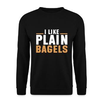 Bagel Lover Art Bagels - Unisex Sweatshirt - black - Front - Alina (178cm) & Michal (187cm)