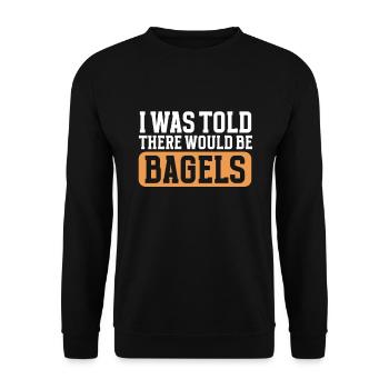 Bagel Lover Art Bagels - Unisex Sweatshirt - black - Front - Alina (178cm) & Michal (187cm)