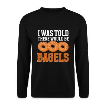 Bagel Lover Art Bagels - Unisex Sweatshirt - black - Front - Alina (178cm) & Michal (187cm)