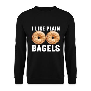 Bagel Lover Art Bagels - Unisex Sweatshirt - black - Front - Alina (178cm) & Michal (187cm)
