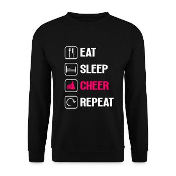 Cheerleading Cheerleader Base Flyer - Unisex Sweatshirt - black - Front - Alina (178cm) & Michal (187cm)