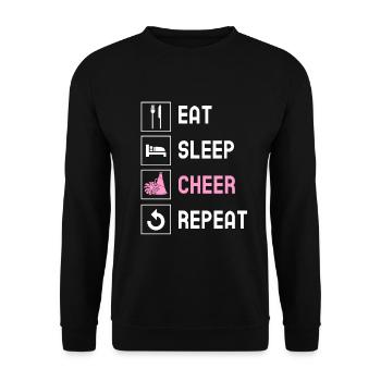 Cheerleading Cheerleader Base Flyer - Unisex Sweatshirt - black - Front - Alina (178cm) & Michal (187cm)