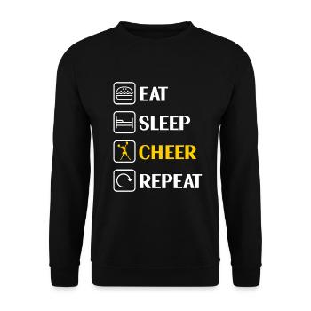 Cheerleading Cheerleader Base Flyer - Unisex Sweatshirt - black - Front - Alina (178cm) & Michal (187cm)