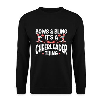 Cheerleading Cheerleader Base Flyer - Unisex Pullover - Schwarz - Vorne - Alina (178cm) & Michal (187cm)