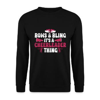 Cheerleading Cheerleader Base Flyer - Unisex Pullover - Schwarz - Vorne - Alina (178cm) & Michal (187cm)