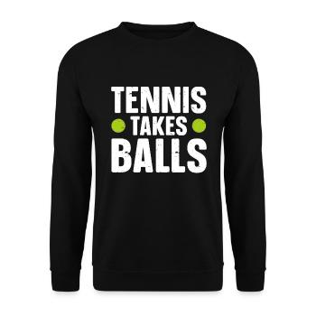 Tennis Player - Unisex Pullover - Schwarz - Vorne - Alina (178cm) & Michal (187cm)
