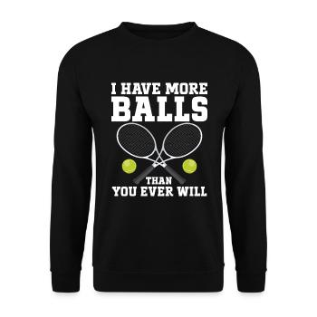 Tennis Player - Unisex Pullover - Schwarz - Vorne - Alina (178cm) & Michal (187cm)