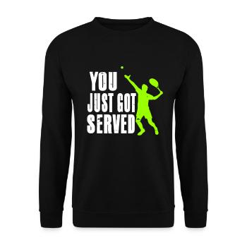 Tennis Player - Unisex Pullover - Schwarz - Vorne - Alina (178cm) & Michal (187cm)