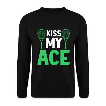 Tennis Player - Unisex Pullover - Schwarz - Vorne - Alina (178cm) & Michal (187cm)