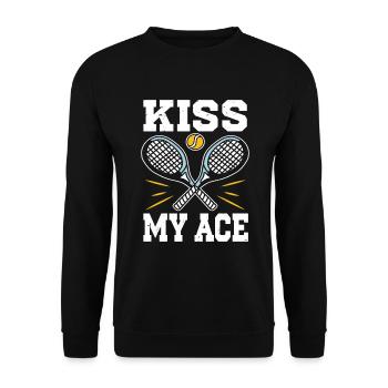 Tennis Player - Unisex Pullover - Schwarz - Vorne - Alina (178cm) & Michal (187cm)