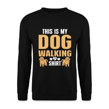 Dog Walker Gardien d’animaux professionnel Promenade de chien - Sweat-shirt Unisexe - noir - Devant - Alina (178cm) & Michal (187cm)