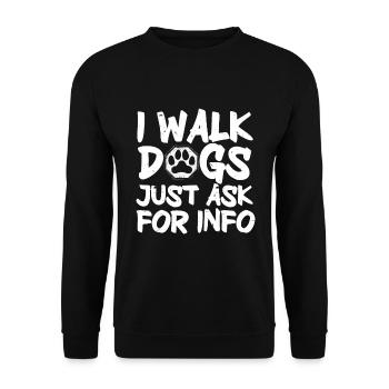 Dog Walker Professional Pet Sitter Dog Walking - Unisex Sweatshirt - black - Front - Alina (178cm) & Michal (187cm)