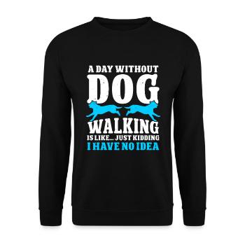 Dog Walker Professional Pet Sitter Dog Walking - Unisex Sweatshirt - black - Front - Alina (178cm) & Michal (187cm)