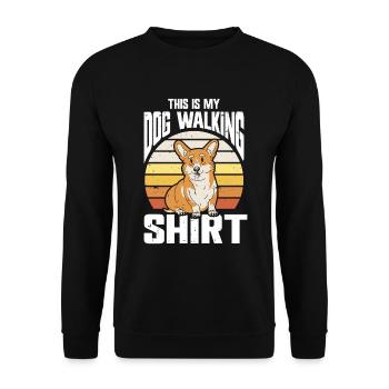 Dog Walker Professional Pet Sitter Dog Walking - Unisex Sweatshirt - black - Front - Alina (178cm) & Michal (187cm)