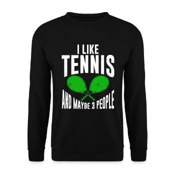 Tennis Player - Unisex Pullover - Schwarz - Vorne - Alina (178cm) & Michal (187cm)