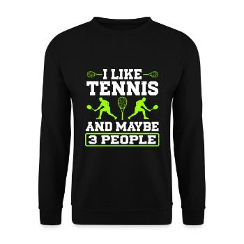 Tennis Player - Unisex Pullover - Schwarz - Vorne - Alina (178cm) & Michal (187cm)