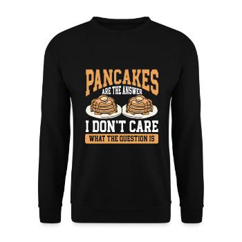 Pancakes Breakfast Food Lover - Unisex Sweatshirt - black - Front - Alina (178cm) & Michal (187cm)