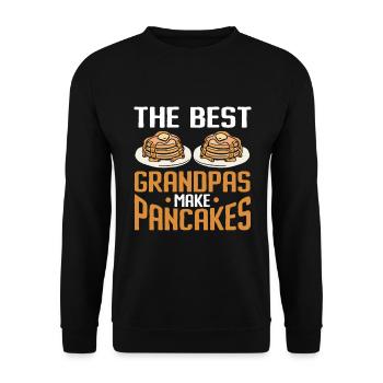 Pancakes Breakfast Food Lover - Unisex Sweatshirt - black - Front - Alina (178cm) & Michal (187cm)