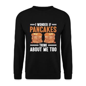 Pancakes Breakfast Food Lover - Unisex Sweatshirt - black - Front - Alina (178cm) & Michal (187cm)