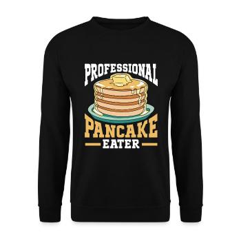 Pancakes Breakfast Food Lover - Unisex Sweatshirt - black - Front - Alina (178cm) & Michal (187cm)