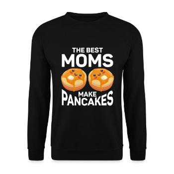 Pancakes Breakfast Food Lover - Unisex Sweatshirt - black - Front - Alina (178cm) & Michal (187cm)