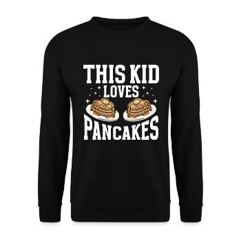 Pancakes Breakfast Food Lover - Unisex Sweatshirt - black - Front - Alina (178cm) & Michal (187cm)