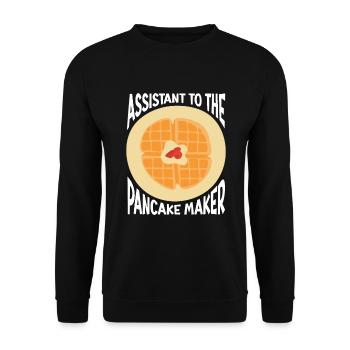 Pancakes Breakfast Food Lover - Unisex Sweatshirt - black - Front - Alina (178cm) & Michal (187cm)
