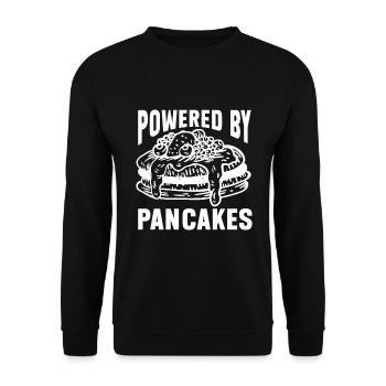 Pancakes Breakfast Food Lover - Unisex Sweatshirt - black - Front - Alina (178cm) & Michal (187cm)
