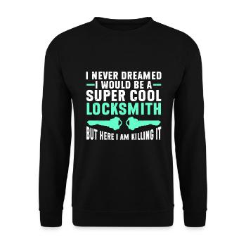 Locksmith Lockpicking Lockpicker - Unisex Pullover - Schwarz - Vorne - Alina (178cm) & Michal (187cm)