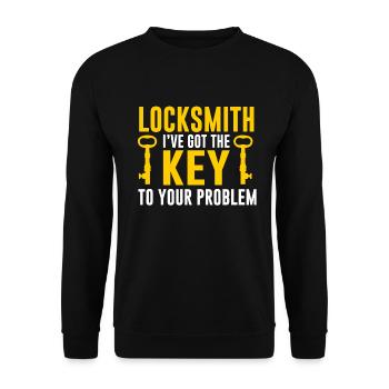 Locksmith Lockpicking Lockpicker - Unisex Pullover - Schwarz - Vorne - Alina (178cm) & Michal (187cm)