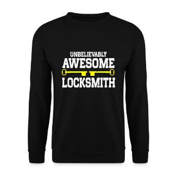Locksmith Lockpicking Lockpicker - Unisex Pullover - Schwarz - Vorne - Alina (178cm) & Michal (187cm)