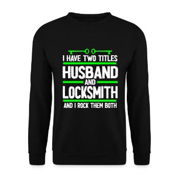 Locksmith Lockpicking Lockpicker - Unisex Pullover - Schwarz - Vorne - Alina (178cm) & Michal (187cm)