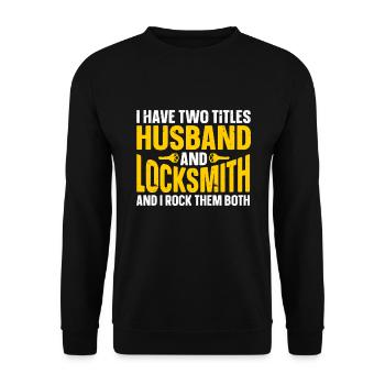 Locksmith Lockpicking Lockpicker - Unisex Pullover - Schwarz - Vorne - Alina (178cm) & Michal (187cm)