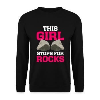 Rock Collector Geology Geologist - Unisex Sweatshirt - black - Front - Alina (178cm) & Michal (187cm)
