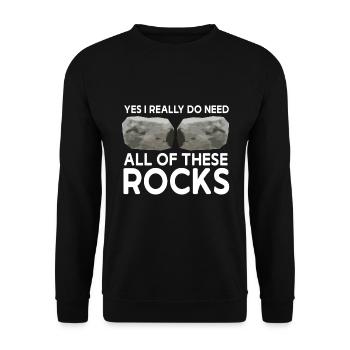 Rock Collector Geology Geologist - Unisex Pullover - Schwarz - Vorne - Alina (178cm) & Michal (187cm)