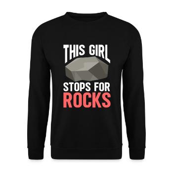 Rock Collector Geology Geologist - Unisex Pullover - Schwarz - Vorne - Alina (178cm) & Michal (187cm)