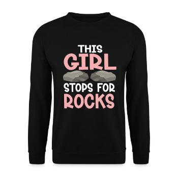 Rock Collector Geology Geologist - Unisex Pullover - Schwarz - Vorne - Alina (178cm) & Michal (187cm)
