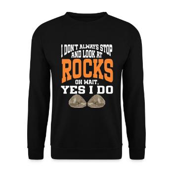Rock Collector Geology Geologist - Unisex Pullover - Schwarz - Vorne - Alina (178cm) & Michal (187cm)