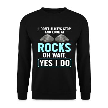 Rock Collector Geology Geologist - Unisex Sweatshirt - black - Front - Alina (178cm) & Michal (187cm)