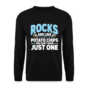 Rock Collector Geology Geologist - Unisex Pullover - Schwarz - Vorne - Alina (178cm) & Michal (187cm)