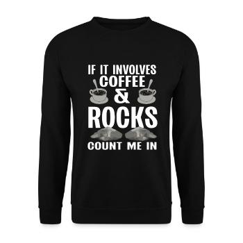 Rock Collector Geology Geologist - Unisex Pullover - Schwarz - Vorne - Alina (178cm) & Michal (187cm)