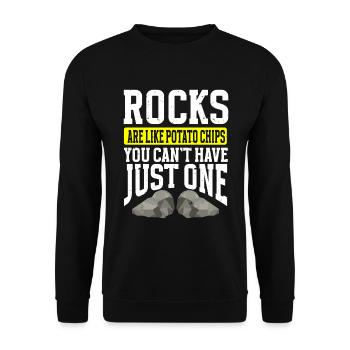 Rock Collector Geology Geologist - Unisex Pullover - Schwarz - Vorne - Alina (178cm) & Michal (187cm)