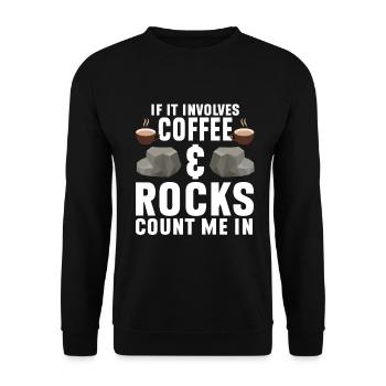 Rock Collector Geology Geologist - Unisex Pullover - Schwarz - Vorne - Alina (178cm) & Michal (187cm)