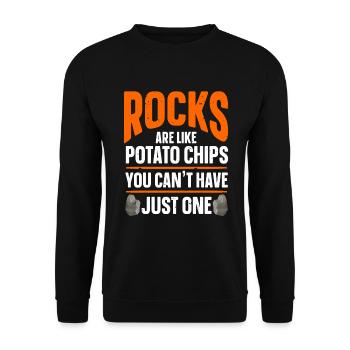 Rock Collector Geology Geologist - Unisex Pullover - Schwarz - Vorne - Alina (178cm) & Michal (187cm)