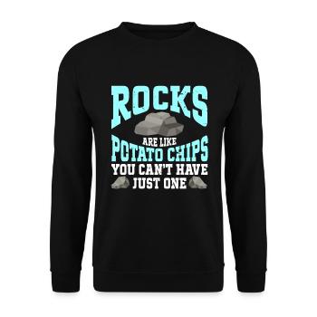 Rock Collector Geology Geologist - Unisex Pullover - Schwarz - Vorne - Alina (178cm) & Michal (187cm)