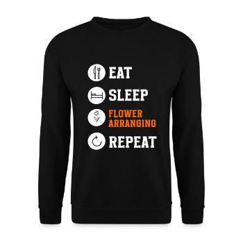 Fleuriste Fleur Florale Fleuristerie - Sweat-shirt Unisexe - noir - Devant - Alina (178cm) & Michal (187cm)