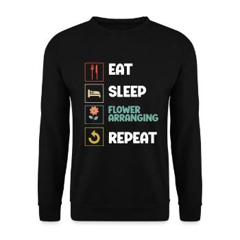 Fleuriste Fleur Florale Fleuristerie - Sweat-shirt Unisexe - noir - Devant - Alina (178cm) & Michal (187cm)